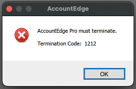 Termination Code 1212